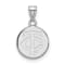 Rhodium Over Sterling Silver MLB Minnesota Twins LogoArt Circle Pendant