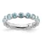 Sterling Silver Stackable Expressions Blue Crystal Ring
