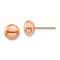 14k Rose Gold Polished 8mm Button Earrings