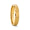 HONOR Gold-Plated Tungsten Beveled Polished Edges Flat Ring with Brushed
Center 4mm