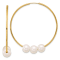 14K Yellow Gold 8-9mm Round White Freshwater Cultured Pearl Infinity
Hoop Earrings