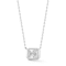 Rachel Zoe Rectangle CZ Solitaire Pendant Necklace in Rhodium Over
Sterling Silver