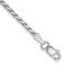 Rhodium Over 14k White Gold 1.6mm Diamond-Cut Parisian Wheat Link Bracelet