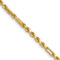 14k Yellow Gold 2.75mm Solid Diamond-cut Milano Rope 22 Inch Chain