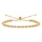 Rachel Zoe CZ Adjustable Tennis Bracelet in 14K Gold Over Brass