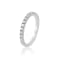 White Moissanite Rhodium Over Sterling Silver Eternity Band Ring, 0.70ctw