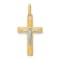 14K Yellow and White Gold Crucifix Pendant