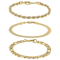 Set of 3 Gold-Tone Chain Bracelets
