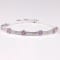 Rhodium Over Sterling Silver Oval Pink Sapphire and White Zircon Bolo
Bracelet 1.1ctw