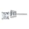 Rhodium Over 14K White Gold 2.50ct. 6.0mm Princess G H I True Light
Moissanite Earrings