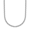 Rhodium Over Sterling Silver 4.0mm Cable 24 Inch Chain