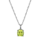 Green And White Cubic Zirconia Platinum Over Silver August Birthstone
Pendant With Chain 6.98ctw