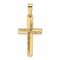 14k Yellow Gold Diamond-cut Small Cross Pendant