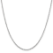 14K White Gold 1.8mm Diamond-cut Round Open Link Cable Chain Necklace