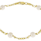 Cultured Freshwater Pearl Station Bracelet In 18K Gold Over Sterling
Silver 6-7mm