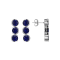 Lab Created Blue Sapphire Platinum Over Silver September Birthstone
Earrings 4.94ctw
