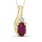 Red Ruby 14K Gold Over Sterling Silver Pendant with Chain 0.44ctw