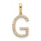 10k Yellow Gold Diamond Letter G Initial Pendant