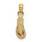 14k Yellow Gold 3D with Multi-color Enamel Single Flip-Flop Pendant