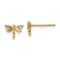 14k Yellow Gold Children's Textured Dragonfly Stud Earrings