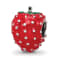 Sterling Silver Kids Enameled Strawberry Bead