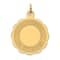 14k Yellow Gold Textured A Date To Remember Disc Charm
