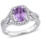 Kunzite and Diamond 14K White Gold Ring 0.174ctw