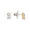 White Cubic Zirconia 18k Yellow Gold Over Sterling Silver Stud Earrings 3.02ctw