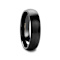 RAIDER Domed Brush Finished Black Tungsten Wedding Band 4mm