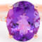 11x9mm Oval Amethyst and White CZ 18K Rose Gold Over Sterling Silver
Ring, 3.11ctw