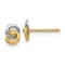 14K Two-tone Gold Love Knot Stud Earrings
