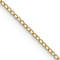 14k Yellow Gold 0.5mm Solid Curb 24 Inch Chain