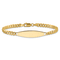 14k Yellow Gold Flat Curb Link ID Bracelet