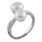 Freshwater Pearl Bypass Ring In Sterling Silver