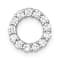 Rhodium Over 10k White Gold 0.26 ctw Diamond Circle Chain Slide Pendant