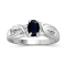 Black Sapphire Rhodium Over Sterling Silver Ring 0.56ctw