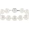 Large White South Sea Simulant Pearl Bracelet In Sterling Silver