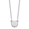 Rhodium Over 14k White Gold Tiny Circle Block Letter G Initial Pendant
Cable Link 18 Inch Necklace