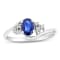 0.40ctw Sapphire and Diamond Ring in 14k White Gold
