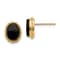 14K Yellow Gold Bezel Onyx Earrings