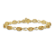 14K Two-tone Gold with Rhodium Over 14k Yellow Gold Citrine and Diamond Bracelet