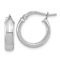 Rhodium Over 14k White Gold Polished 5/8" Hoop Earrings
