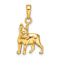 14k Yellow Gold Boston Terrier Dog Pendant