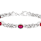 Lab-Created Ruby Byzantine Bracelet In Rhodium Over Brass 6.38ctw