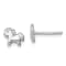 Rhodium Over Sterling Silver Pony Children's Post Earrings
