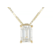 Lab-Grown Diamond Emerald-Cut Slide Pendant In 14K Gold Over Sterling
Silver 0.50ctw