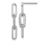 Rhodium Over Sterling Silver Polished Cubic Zirconia Paperclip Link Post
Dangle Earrings
