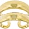 Polished Two Row Domed Ring In 18K Gold Over Bronze