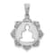 Rhodium Over 14k White Gold Diamond Buddha Pendant