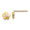 14K Yellow Gold Cubic Zirconia Diamond-cut Children's Flower Post Earrings